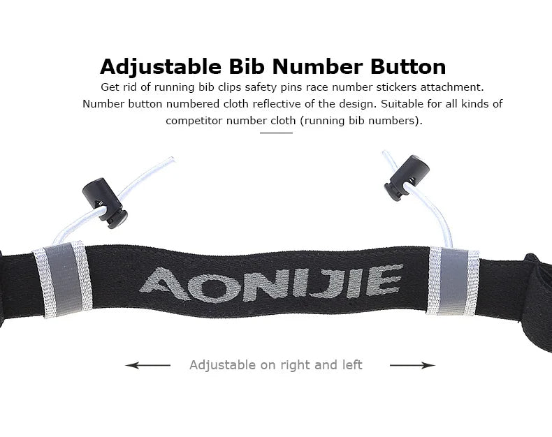 Unisex Running Belt with Bib Holder & Gel Loops