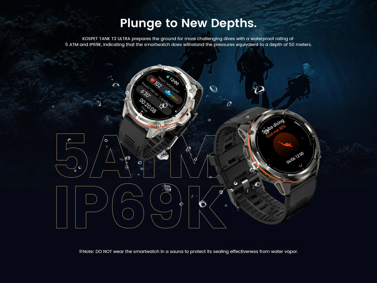 Kospet Tank T3 Ultra GPS Smartwatch with FREE Strap and Screen Protector