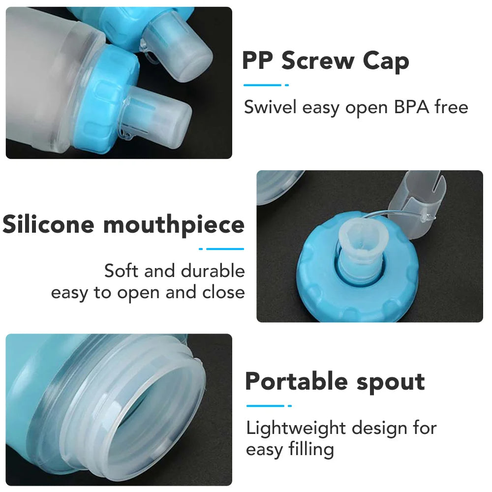 Compact Collapsible Silicone Water Bottle for Adventures