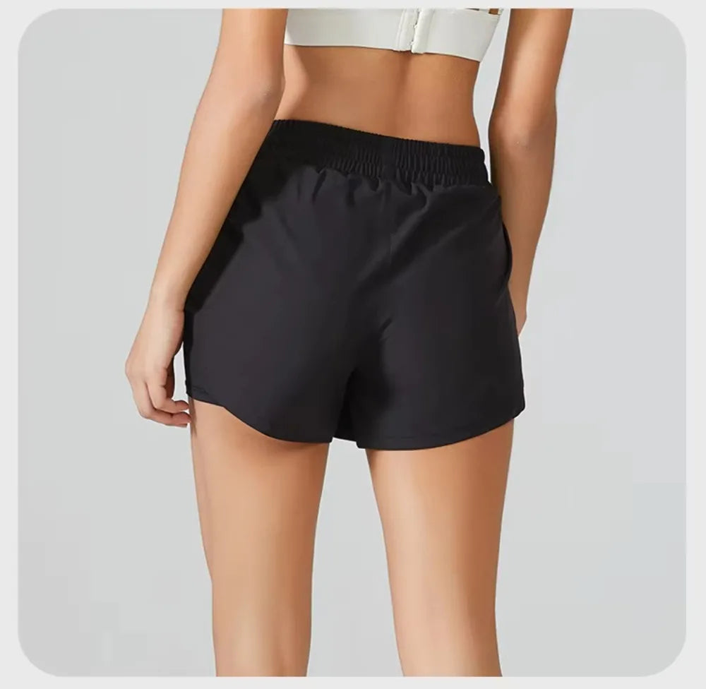 2-in-1 Women's Running Shorts - Yoga & Fitness