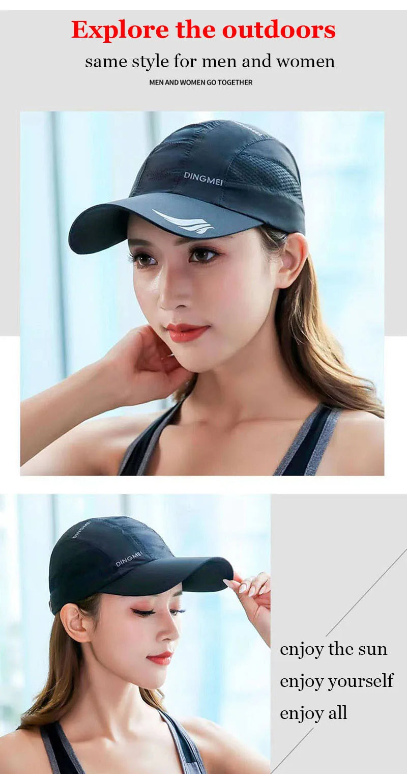 Quick-Dry Unisex Sports Cap - UV Protection & Breathable