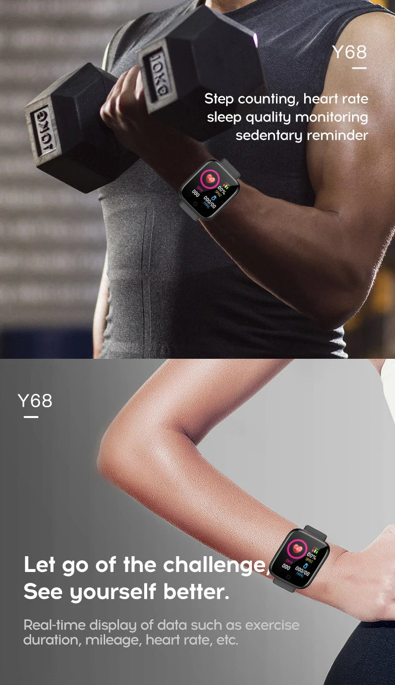 Smart Fitness Tracker Watch with Heart Rate Monitor