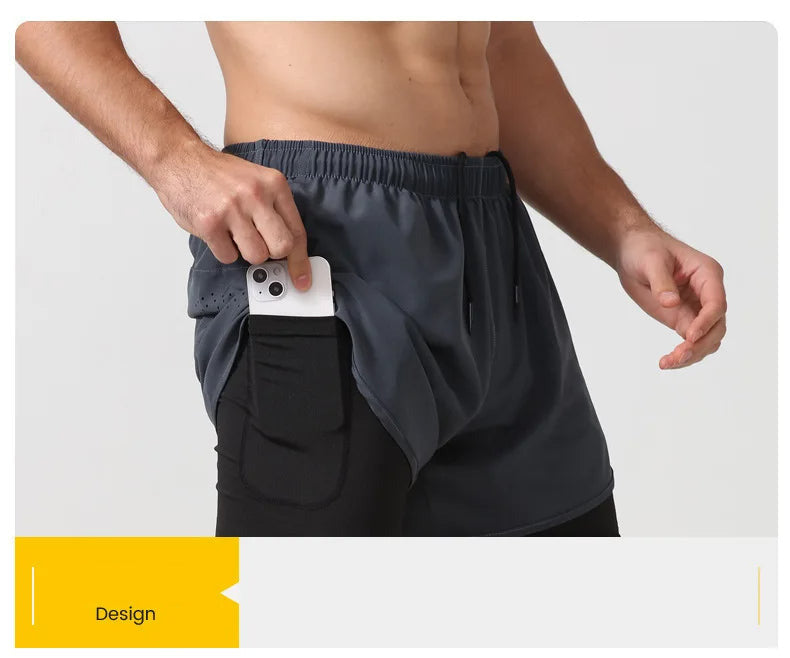 Men's 2-in-1 Quick Dry Running Shorts