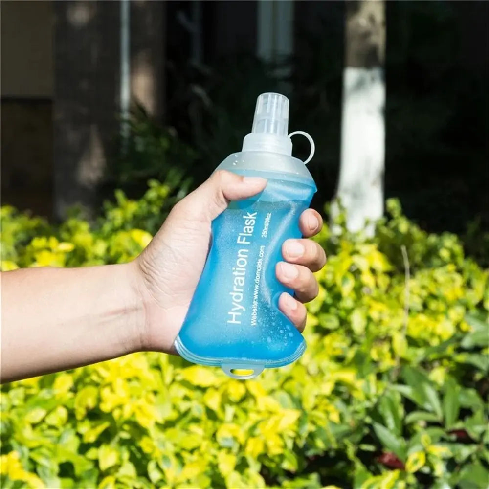 Compact Blue TPU Soft Flask for Active Hydration