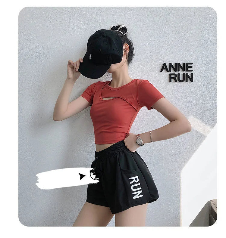 High Waist Women's Yoga Running Shorts