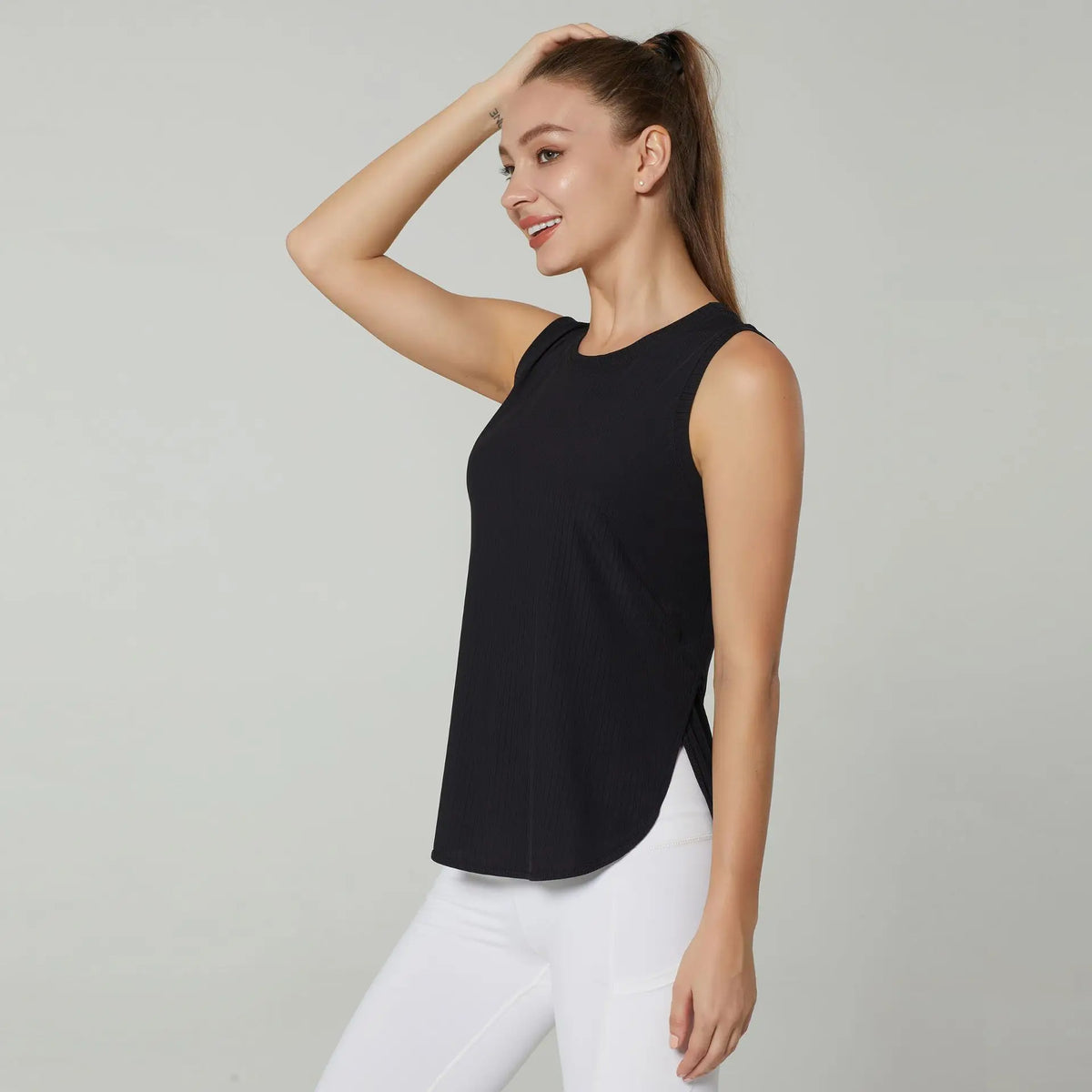 Women's Quick Dry Yoga Shirt - Sleeveless Gym Top