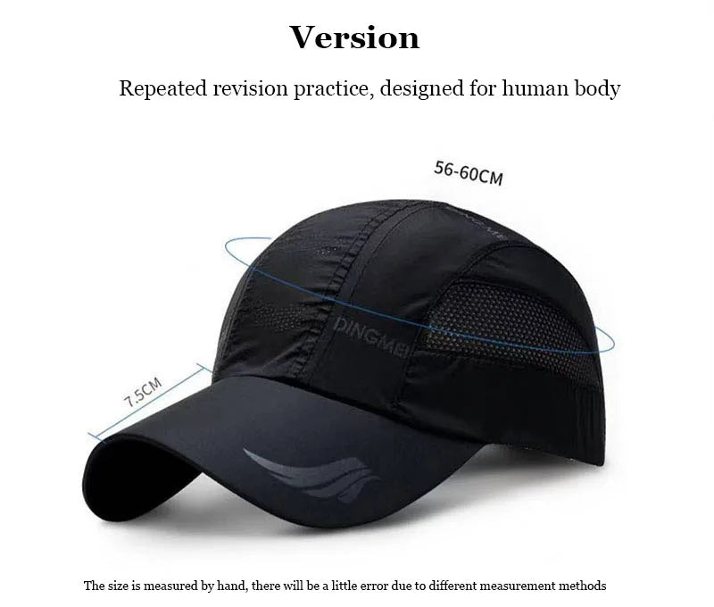 Quick-Dry Unisex Sports Cap - UV Protection & Breathable