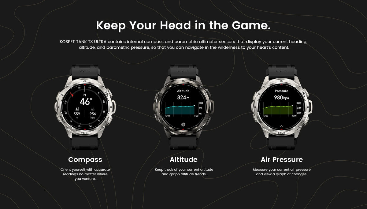 Kospet Tank T3 Ultra GPS Smartwatch with FREE Strap and Screen Protector