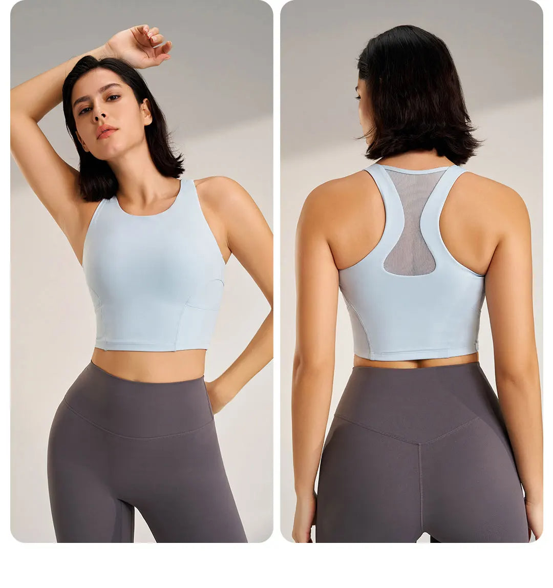 Women's Shockproof Push Up Yoga Sports Bra