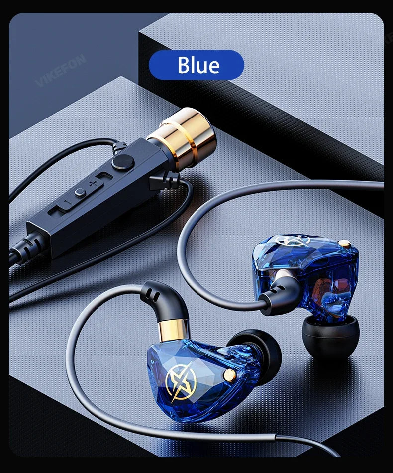 HiFi Noise-Cancelling Wired Earbuds with Microphone