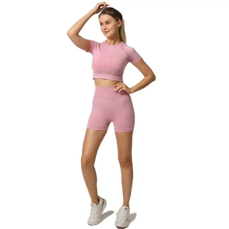 Women's Seamless High Waist Yoga Set - 2 Piece