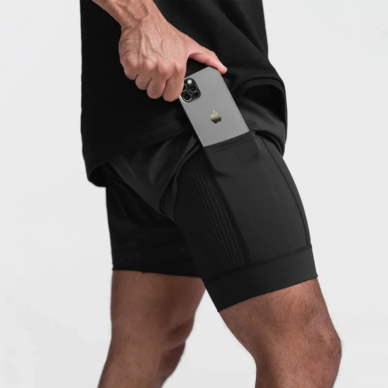 Men's 2-in-1 Quick Dry Sports Shorts