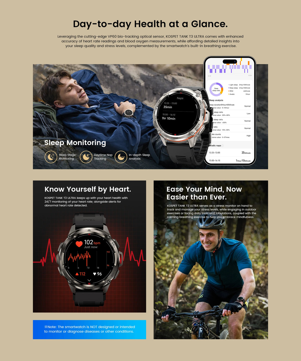 Kospet Tank T3 Ultra GPS Smartwatch with FREE Strap and Screen Protector