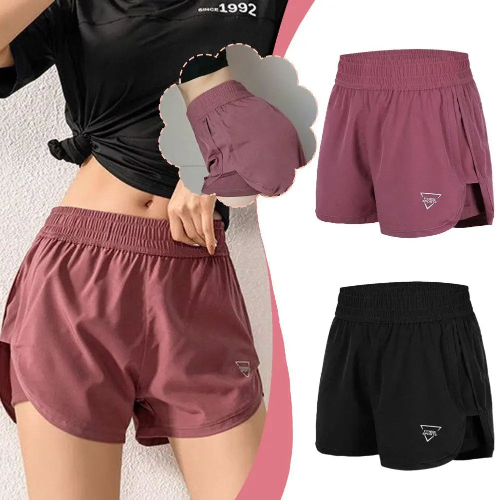 Women's Quick-Dry Running Shorts - Double Layer Comfort