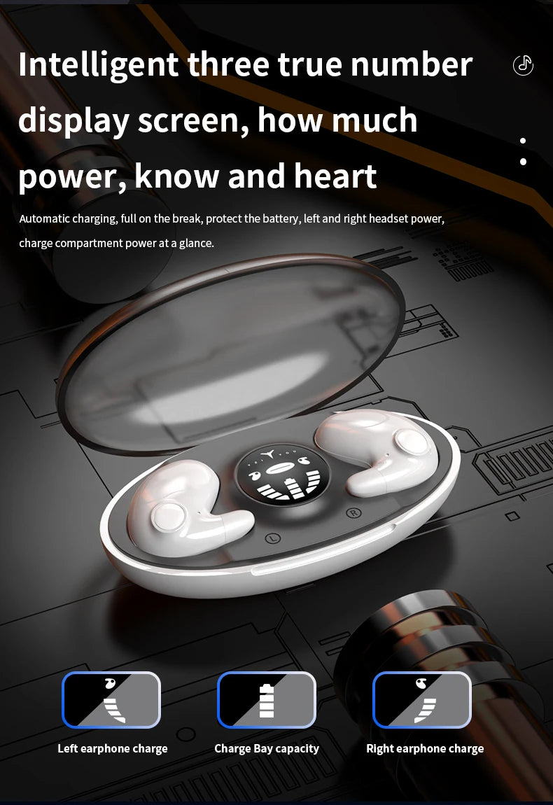 Invisible Sleep Wireless Earbuds - Bluetooth 5.3 Headset