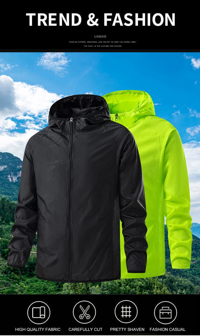 Unisex Waterproof Hiking Jacket with Sun Protection