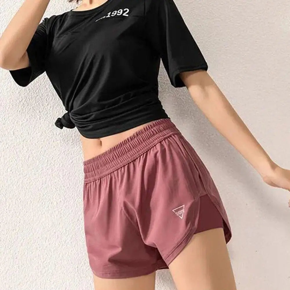 Women's Quick-Dry Double Layer Running Shorts