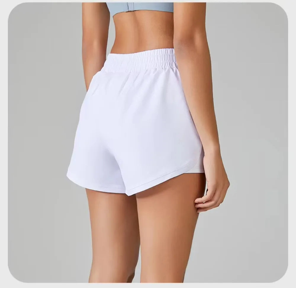 2-in-1 Women's Running Shorts - Yoga & Fitness