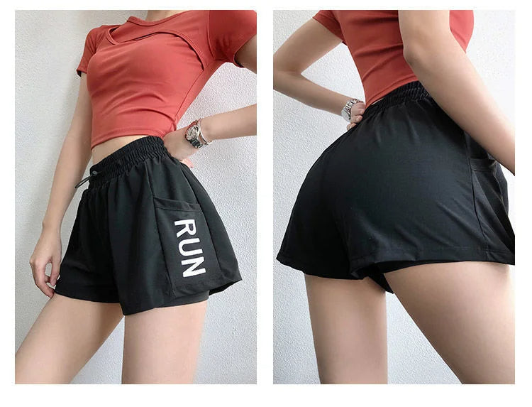 High Waist Women's Yoga Running Shorts