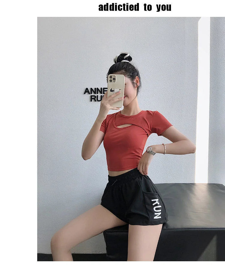 High Waist Women's Yoga Running Shorts