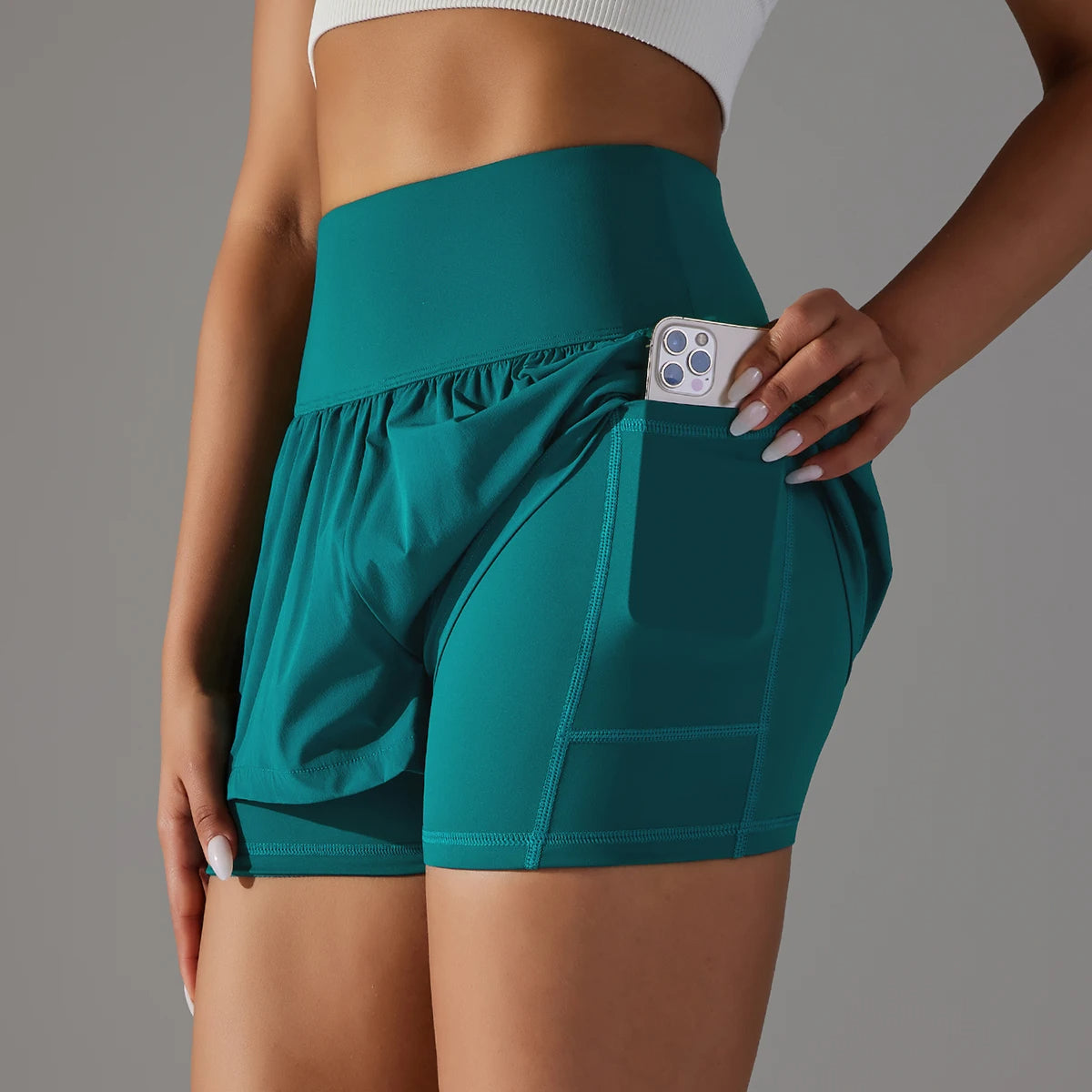 Women's Athletic Shorts with Pockets - Yoga & Running