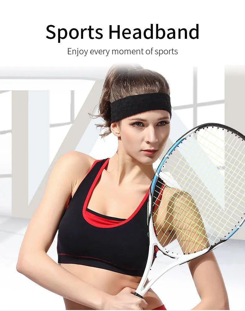 Breathable Sports Headband - Sweat Absorbent & Stylish