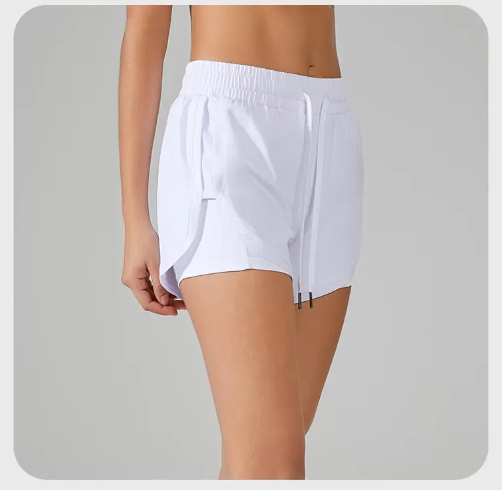 2-in-1 Women's Running Shorts - Yoga & Fitness