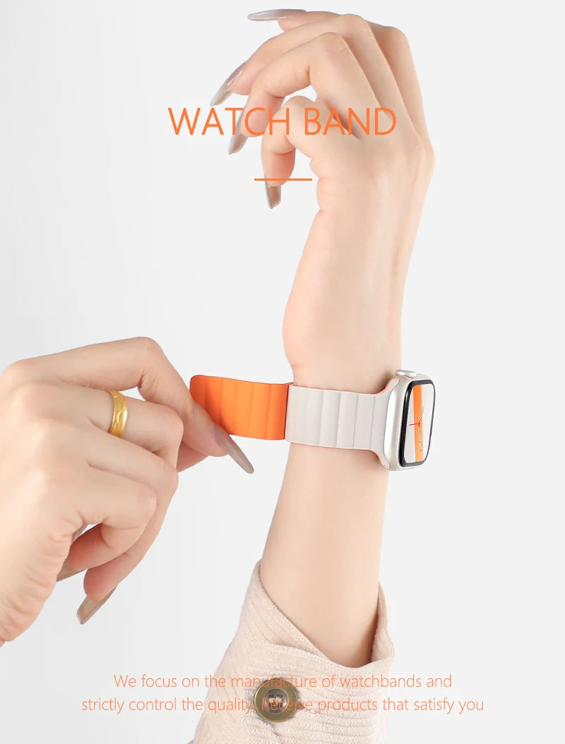 Magnetic Silicone Loop Strap for Apple Watch