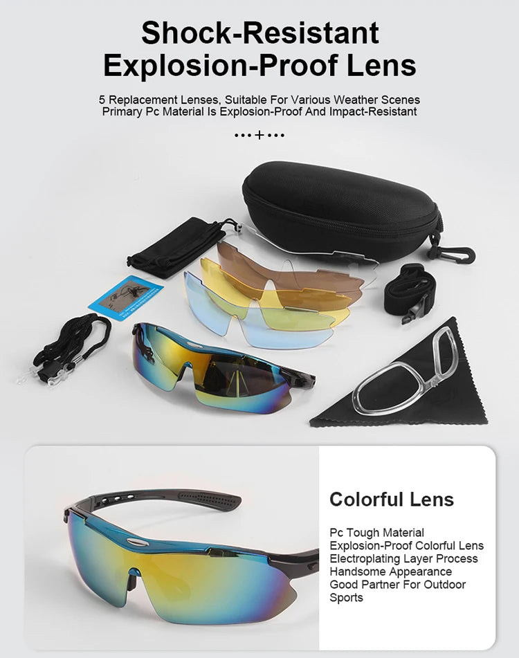 BUY 3 GET 5 Lens Polarized Tactical Goggles for Ultimate Outdoor Sports