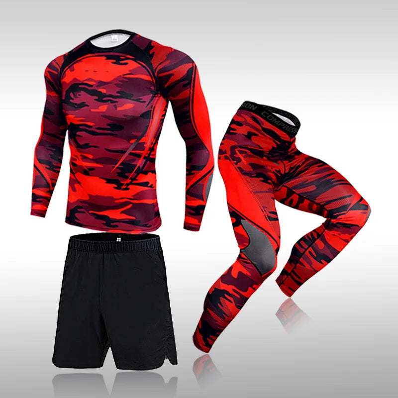 Men's 3-Piece Compression Sportswear Set