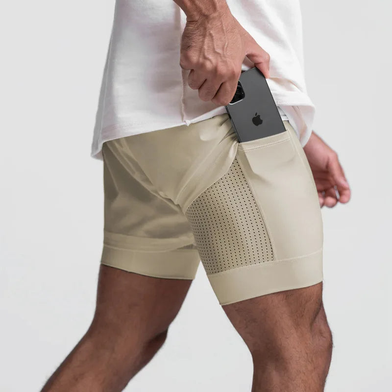 Men's 2-in-1 Quick Dry Sports Shorts