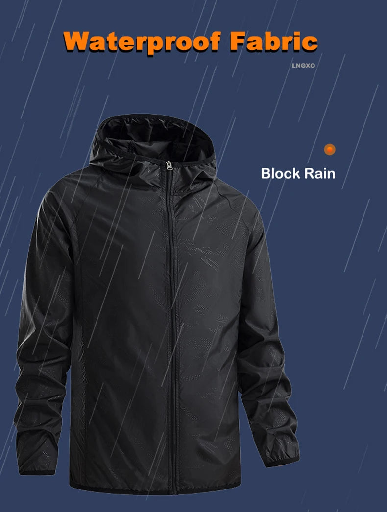 Unisex Waterproof Hiking Jacket with Sun Protection