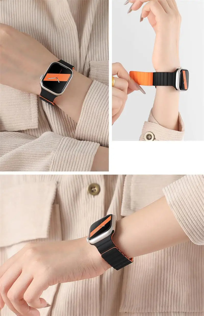 Magnetic Silicone Loop Strap for Apple Watch