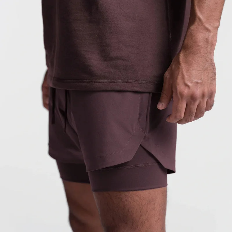 Men's 2-in-1 Quick Dry Sports Shorts