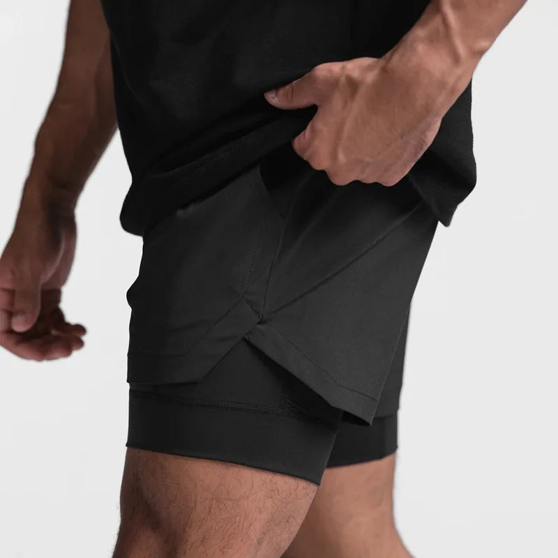 Men's 2-in-1 Quick Dry Sports Shorts