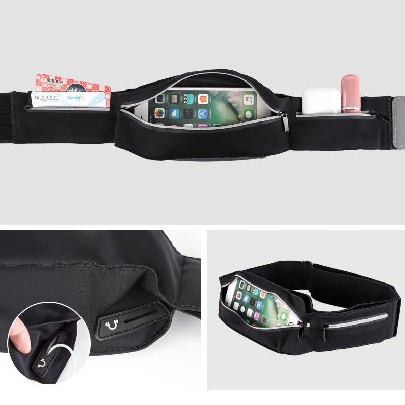 Waterproof Running Belt Bag with Phone Holder