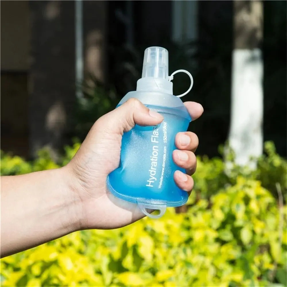 Compact Blue TPU Soft Flask for Active Hydration