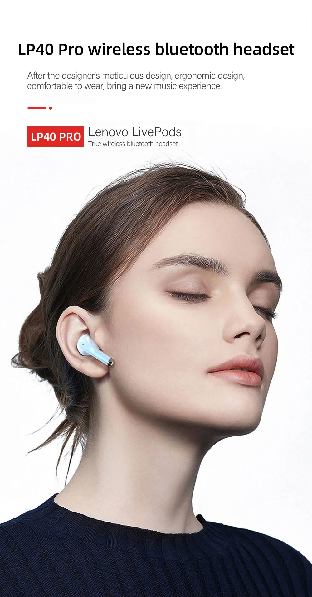 Lenovo LP40 Pro TWS Bluetooth 5.1 Earphones