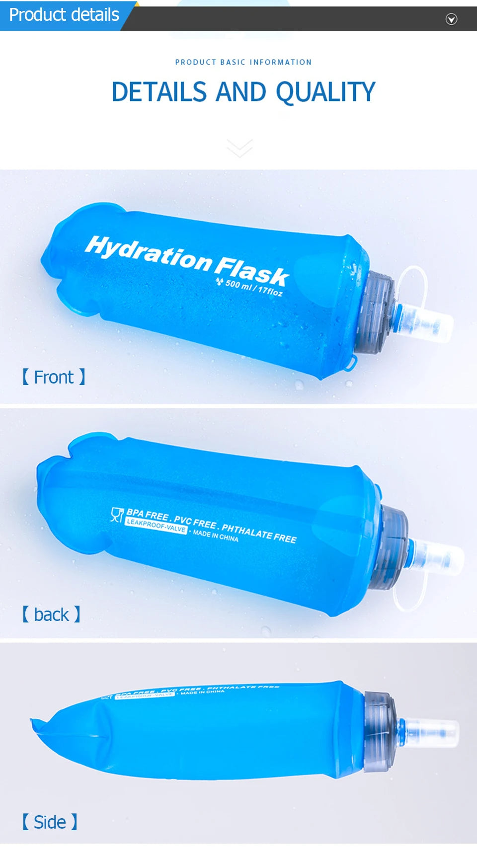 Ultralight Collapsible Hydration Flask