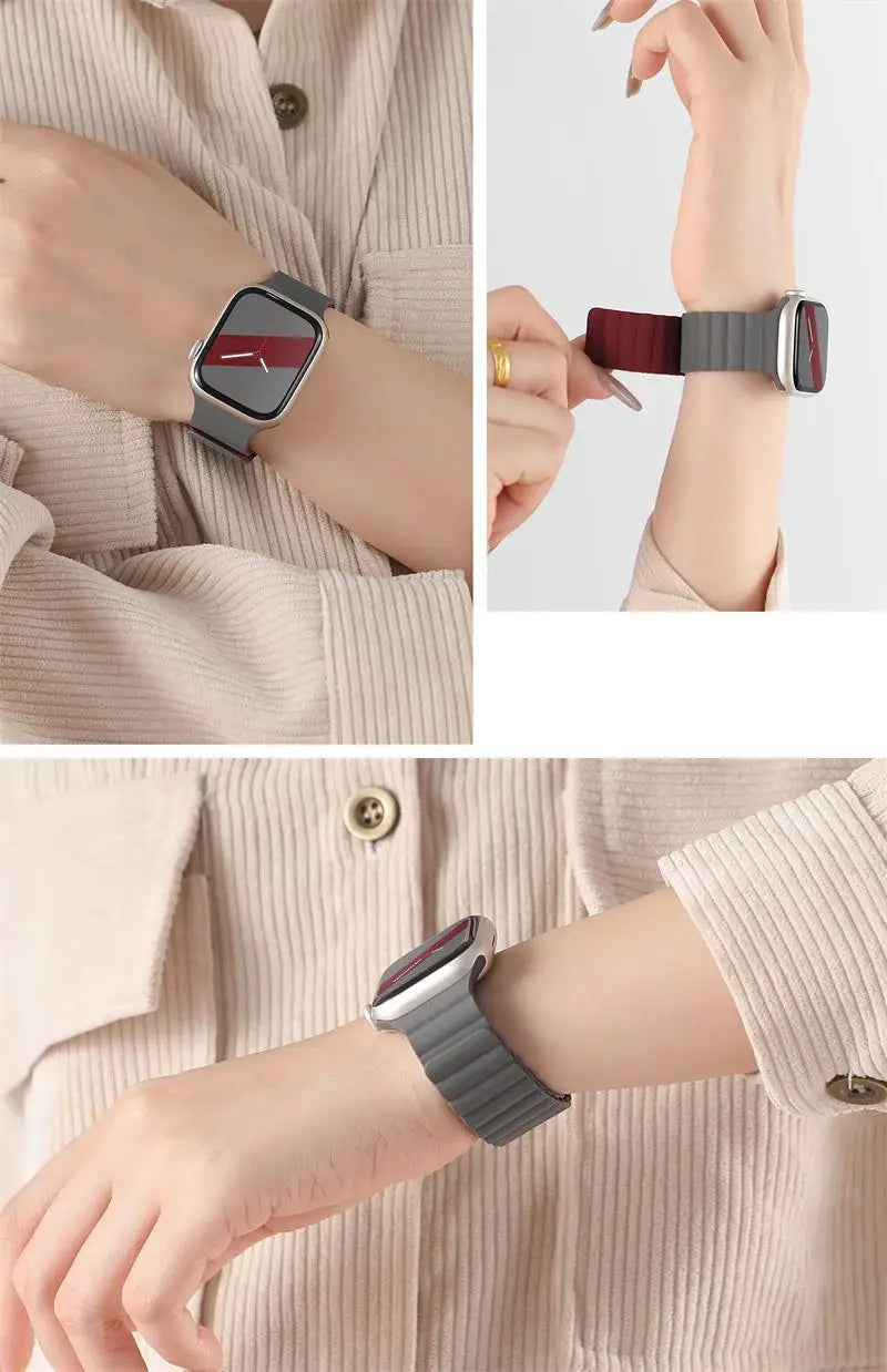 Magnetic Silicone Loop Strap for Apple Watch