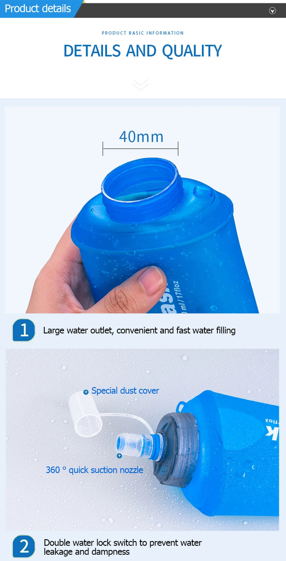 Ultralight Collapsible Hydration Flask