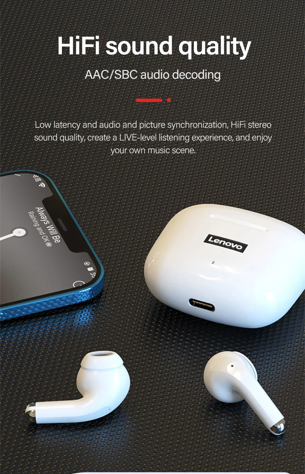 Lenovo LP40 Pro TWS Bluetooth 5.1 Earphones