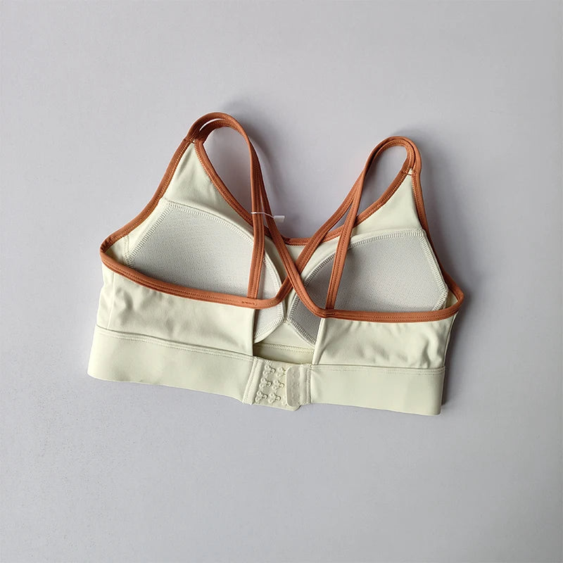 Women's Push Up Sports Bra with Fixed Pads