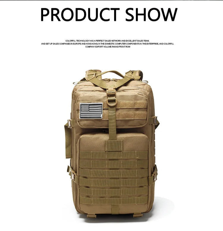 50L Tactical Backpack - Waterproof Outdoor Adventure