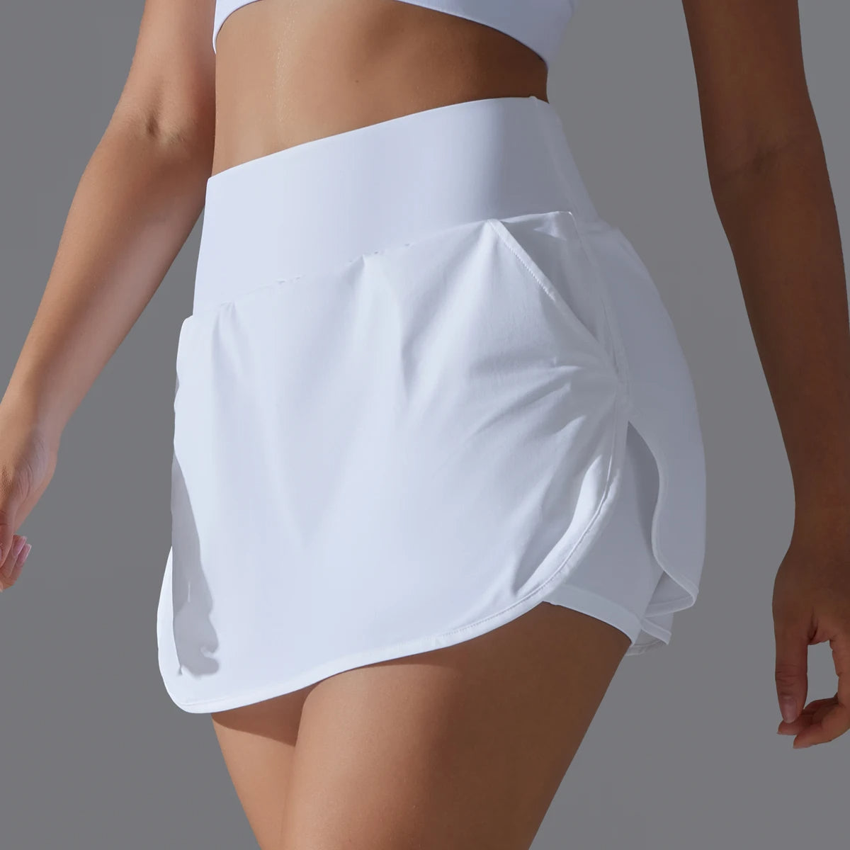 Women's Quick Dry Double Layer Running Shorts with Pocket