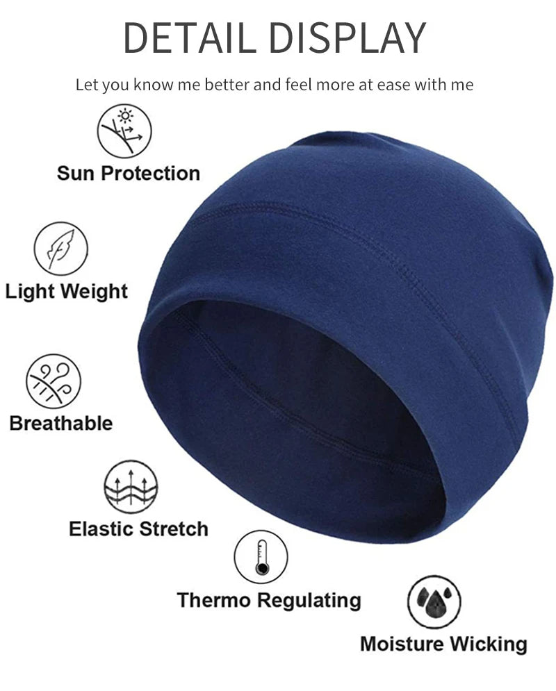 All-Season Warm Fleece Sports Skull Cap for Men & Women