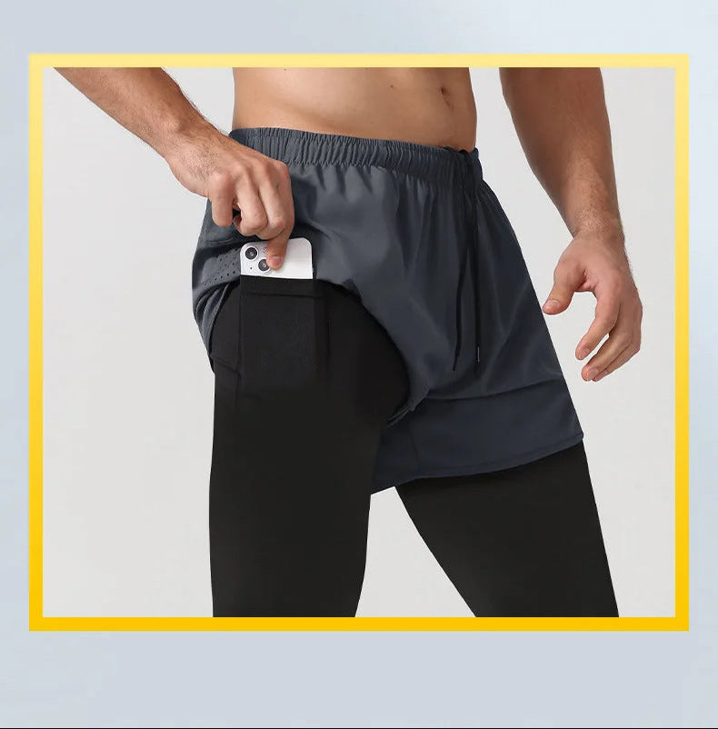 Men's 2-in-1 Quick Dry Running Shorts