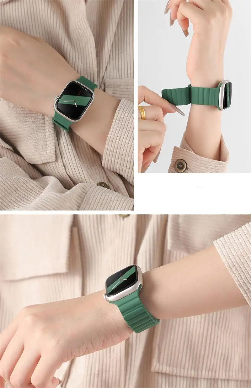 Magnetic Silicone Loop Strap for Apple Watch