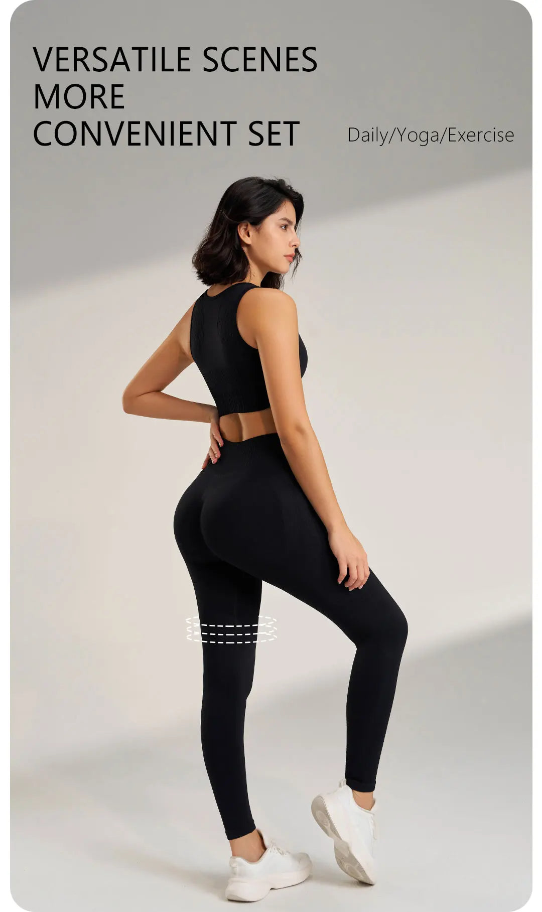 Women's Seamless Yoga Set - High Waisted Leggings & Top