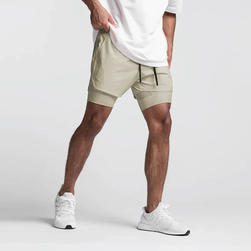 Men's 2-in-1 Quick Dry Sports Shorts